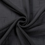 Aiyufeng Kirei Faux Linen Black Sheer Kitchen Valance Curtain 14 Inch Length, Soft Breathable Slub Textured Valance for Small Windows Farmhouse Basement Bedroom, 60X14 Inch, 1 Piece, Black