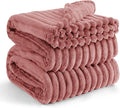 Bedsure GentleSoft Brick Dust Fleece Queen Blanket for Couch - Super Soft Cozy Blankets for Women, Cute Small Blanket for Girls, 90x90 Inches