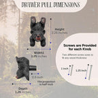 BestGiftEver Black Bear Drawer Pull and Cabinet Knob - Rustic Decor Dresser Hardware, Ideal for Mountain, Cabin, Lodge or Woodland Home Decorations with Wildlife Charm (Handstand Playing Bear)