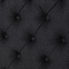 Christopher Knight Home Jezebel Fabric Headboard, Queen / Full, Dark Charcoal / Black Steel