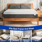 10 Inch Green Tea Memory Foam Mattress, Twin Mattress in a Box, Gel Infused Foam for Pressure Relief and Cool Sleep, CertiPUR-US Certified, Medium Firm