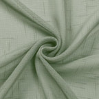 Aiyufeng Sheer Sage Green Kitchen Curtains 24 inch Length 2 PCS, Semi Sheer Linen Curtains for Bedroom, Faux Linen Textured Burlap Short Tier Farmhouse Cafe Curtains for Small Windows, 30Wx24L inch