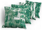 Ambesonne Vintage Throw Pillow Cushion Case Pack of 4, Abstract Grunge Effect Brushstrokes and Waving Striping Stains Paisley Drops, Modern Accent Double-Sided Digital Printing, 18", Forest Green