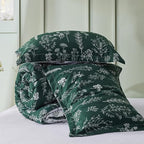 Bedsure Queen Comforter Set - Emerald Bed Set, 3 Pieces Cute Floral Bedding, 1 Soft Reversible Botanical Flowers Comforter and 2 Pillow Shams