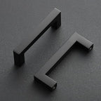 Ravinte 5 Pack Black Cabinet Pulls 3-1/2 Inch Square Kitchen Cabinet Handles Matte Black Kitchen Hardware for Drawer Pulls Drawer Handles Come with Screwdriver