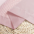 Chyhomenyc Blush Pink Sheer Curtains 30 inch Length 2 Panels, Light Filtering Voile Rod Pocket Short Window Curtians for Bathroom Living Room Farmhouse Small Windows, 42Wx30L inches