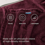 Bedsure GentleSoft Fleece Blanket Twin Size Burgundy - 300GSM Lightweight Plush Fuzzy Cozy Soft Warm Blanket for Bed, Sofa, Couch, Travel, Camping, 60x80 inches