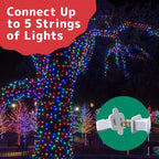 PREXTEX Multicolor String Lights (20 Feet, 100 Count) with White Cord - Indoor and Outdoor Colorful Twinkle Lights for Holiday Decor