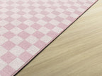 Flagship Carpets Schoolgirl Style Pink Checkerboard Educational Area Rug for Kids Room Seating Décor, Children's Classroom, Play Carpet for Teaching and Playroom, 7'6" x 12', Pink