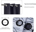BONZER Mix and Match Curtains - 2 Pieces Branch Print Sheer Curtains and 2 Pieces Blackout Curtains for Bedroom Living Room Grommet Window Drapes, 37x63 Inch/Panel, Grey Dark, Set of 4 Panels