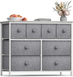Sorbus Dresser with 8 Drawers - Chest Clothing Organizer Unit with Steel Frame Wood Top Knob Handle Easy Pull Fabric Bins - Large Storage Furniture for Bedroom, Hallway, Living Room, Nursery & Closet