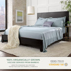 Full Sheets by Pure Bamboo, Genuine 100% Organic Viscose Derived from Bamboo Bed Sheet Set, Luxuriously Soft & Cooling, Double Stitching, Lifetime Quality Promise (Full, Sterling Blue)