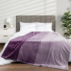 PAVILIA Purple Ombre Fleece Throw Blanket for Couch, Soft Flannel Blanket for Sofa Bed Room, Plush Lightweight Light Lavender Lilac Gradient Blanket, Cozy Microfiber Decorative Gift Throw, 50x60