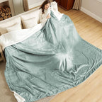 Bedsure GentleSoft Sherpa Fleece Oversized Cal King Blankets for Bed - Thick and Warm Throw for Women and Men, Soft Fuzzy Plush Large Blanket for Winter, Sage Green, 112x98 Inches