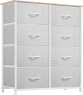 YITAHOME Dresser for Bedroom, Fabric Dresser with 8 Drawers, Storage Tower Unit, Chest of Drawers for Living Room, Hallway, Closets