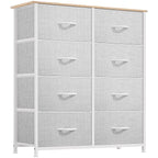 YITAHOME Dresser for Bedroom, Fabric 8 Drawers, Tall Dresser with Fabric Bins, Storage Tower Unit, Chest of Drawers for Living Room, Hallway, Closets