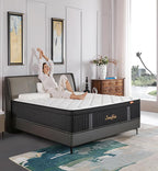 Queen Mattress,12 Inch Queen Size Mattresses Memory Foam Hybrid Black Mattress in a Box,with Provide Support and Improve Sleep Mattresses,Medium Firm,CertiPUR-US.