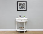 Frenchi Furniture Table, 11.6 x 23.7 x 28 in, White