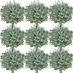 Serwalin 300 pcs Artificial Mixed Eucalyptus Leaves Stems Bulk, 4 Kinds Silver Dollar Eucalyptus Leaves Picks,Faux Greenery Stems Sprays for DIY Bouquets Floral Arrangement Home Decor