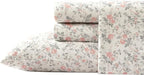Laura Ashley - Flannel Sheets Queen Size, Anti-Pilling & Wrinkle Resistant Cotton, Touchably Soft for All-Season Comfort - Bed Sheets with Matching Pillowcases & Fitted Sheet (Rosalie Grey)