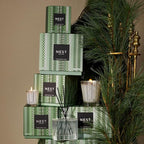 NEST New York Reed Diffuser, Birchwood Pine - 5.9 fl oz - Fragrance for Up to 90 Days - Reusable, Refillable Glass Holder - Includes 8 All-Natural Reed Sticks - Flame Free