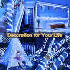 Ollny Rope Lights 33FT 100 LED, USB Multicolor String Lights with Remote, 8 Modes IP68 Waterproof Timer Christmas Lights for Indoor Outdoor Bedroom Party Christmas Decorations