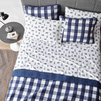 Eddie Bauer - Flannel Sheets Twin Size, Anti-Pilling & Wrinkle Resistant Cotton, Touchably Soft for All-Season Comfort - Bed Sheets with Matching Pillowcase & Fitted Sheet (Bears and Trees Blue)