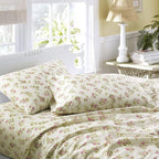Laura Ashley Flannel Sheet Set, Audrey Pink, Queen (201592)