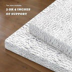 Subrtex Memory Foam Mattress Topper Full, 4 Inch Mattress Topper for Pressure Relieving, Mattress Pads Breathable Bed Topper with Removable Washable Cover