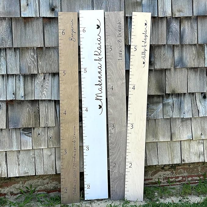 HEADWATERS STUDIO Personalized Growth Chart for Wall - Kids Height Ruler, Wooden Growth Chart for Kids, Wall Ruler for Kids Height Measurement and Height Growth Chart for Home - Kids Sizing Chart