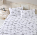 Laura Ashley - Flannel Sheets King Size, Anti-Pilling & Wrinkle Resistant Cotton, Touchably Soft for All-Season Comfort - Bed Sheets with Matching Pillowcases & Fitted Sheet (Jessika Lavender)