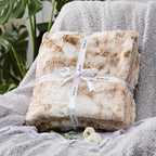 Bedsure GentleSoft Sherpa Fluffy Blanket Twin Size - Fleece Warm and Cozy Throw for Women Gift, Plush & Fuzzy Faux Christmas Fur Blanket for Couch, Bed Decor, Tie Dye Design, Beige, 60x80 Inches