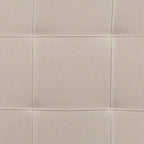 Flash Furniture Bedford Box Stitch Tufted Upholstered Queen Size Headboard in Beige Fabric