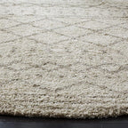 SAFAVIEH Arizona Shag Collection 11' Round Ivory/Beige ASG741A Moroccan Non-Shedding 1.6-inch Thick Area Rug