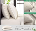 Short Queen Sheets by Pure Bamboo for RV Camper (60"x75") - Genuine 100% Organic Viscose Derived from Bamboo Bed Sheet Set, Soft & Cooling, Lifetime Quality Promise (Short Queen, Ivory)
