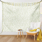Lunarable Green and Beige Tapestry, Green Leaves on Skinny Tangled Sprigs Fresh Nature Theme Foliage, Wall Hanging for Bedroom Living Room Dorm Decor, 60" X 80", Pistachio Green