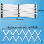 SKOLOO Hat Rack for Wall with 17 Hooks, Solid Wooden, Modern, Expandable Coat Rack Wall Mount for Coats, Hats, Bags, Baseball Caps, Black on White