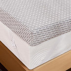 Subrtex Cover for Mattress Topper Full Size 2 Inch (Only Cover) Mattress Topper Protector Bedding Removable Encasement Zipper Closure