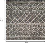 SAFAVIEH Arizona Shag Collection Area Rug - 5'1" Square, Brown & Ivory, Moroccan Design, Non-Shedding & Easy Care, 1.6-inch Thick Ideal for High Traffic Areas in Living Room, Bedroom (ASG741B)