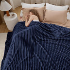 Bedsure GentleSoft Blue Fleece Blanket for Couch - Cozy Soft Blankets for Women, Cute Small Throws for Girls, 90x90 Inches