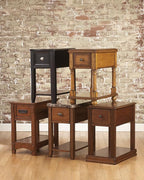 Signature Design by Ashley Breegin New Traditional Wooden Chair Side End Table with 1 Drawer and 1 Fixed Shelf, Brown