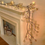 Hairui Lighted Baby Breath Flower Garland Battery Operated with Timer 48L Warm White LED 6FT, Artificial Gypsophila Vine Lights for Thanksgiving Christmas Decor Indoor Outdoor Use