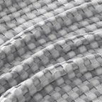 Bedsure Cooling Cotton Waffle Full Size Blanket - Lightweight Breathable Blanket of Rayon Derived from Bamboo for Hot Sleepers, Luxury Throws for Bed, Couch and Sofa, Grey, 80x90 Inches