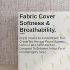 NapQueen Twin Size Green Tea Infused Memory Foam Mattress, 12 Inch, CertiPUR-US Certified