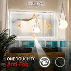 Keonjinn 48 x 28 Inch LED Bathroom Mirror, Lighted Bathroom Mirror with Lights, Shatter-Proof Tempered Glass, UL-Listed LED Driver, Fog Free, Dimmale 6000K, Easy to Install(Horizontal/Vertical)