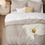 Bedsure Twin Comforter Set - Linen Comforter, Boho Tufted Shabby Chic Bedding for Kids, 2 Pieces Vintage Farmhouse Bed Set for All Seasons, Fluffy Soft Bedding with 1 Pillow Sham