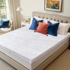 Subrtex Memory Foam Mattress Topper Full, 4 Inch Mattress Topper for Pressure Relieving, Mattress Pads Breathable Bed Topper with Removable Washable Cover