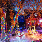 JMEXSUSS 8 Modes Christmas Tree Lights Multicolor, 250 LED Christmas Lights Indoor, 91.5ft Green Wire Waterproof Christmas Light Outdoor for Tree Party Garden Patio Christmas Decoration