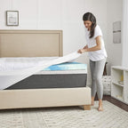 4" SealyChill™ Gel + Comfort Memory Foam Mattress Topper with Pillowtop Washable Allergen Resistant Cover, California King, White