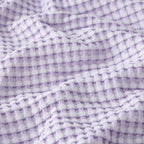 Bedsure Cooling Cotton Waffle Queen Size Blanket - Lightweight Breathable Blanket of Rayon Derived from Bamboo for Hot Sleepers, Luxury Throws for Bed, Couch and Sofa, Purple, 104x90 Inches